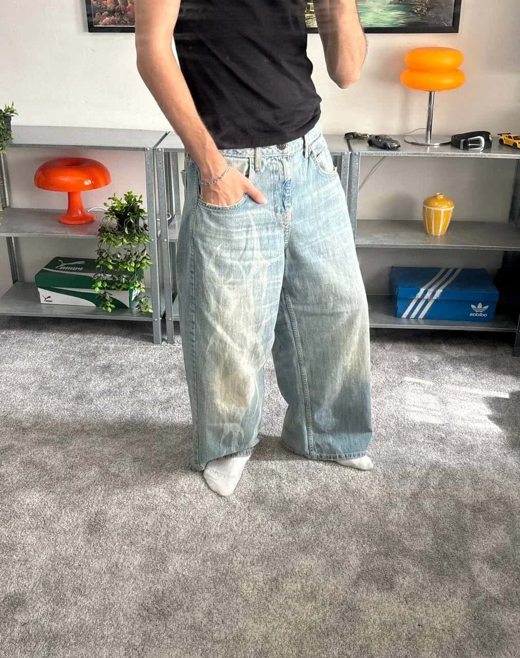 Lazerli Baggy Jeans