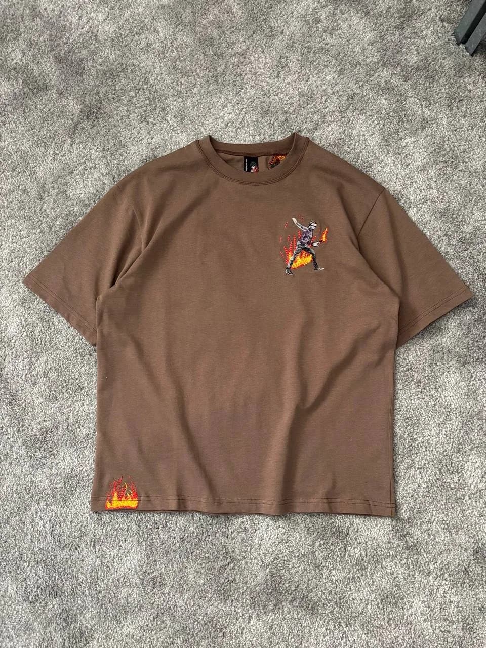 Nakış Detaylı Oversize Tshirt - 1